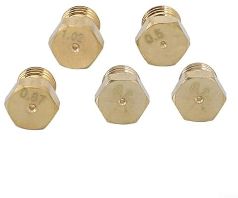 für Gasherddüse, Propangas-Injektordüsen, 5-teiliges LPG-Gasstrahl-Set, Metallmaterial, Verschiedene Bohrungsgrößen, Herdteile, YP344ENM762S84WY9GQC11394613Q