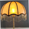 Pastoralist Victorian Lamp Shade, 7,9 x 7,5 Zoll Kleiner Vintage -Lampenschatten mit Quasten, kuppelhälschte Lampenhaus, Randlampenschatten Austausch für E27 -Tischlampen (golden)
