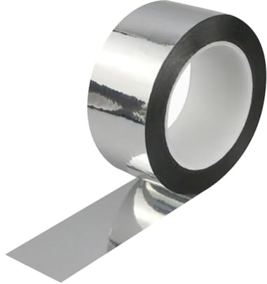 FSSTUD Ruban adhésif métallique pour emballage cadeau, décoration murale, graphique, 6,1 cm x 40,6 m, argenté