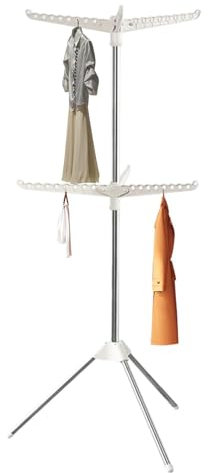 Tendedero Trípode - Tendedero Plegable para Ropa, Tendedero Que Ahorra Espacio | Tendedero de Ropa con 3 Brazos giratorios, Colgador telescópico de Alta Capacidad para Secado de Ropa