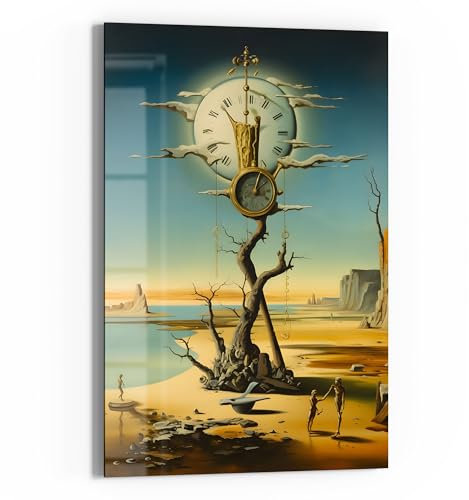 DEQOART Glasbild Echtglas | Motiv Verweilende Zeit | vertikal einteilig 60x90 cm | schöne Dekoration | Wandbild für Wohnzimmer, Schlafzimmer, Flur & Küche | moderne Wanddeko