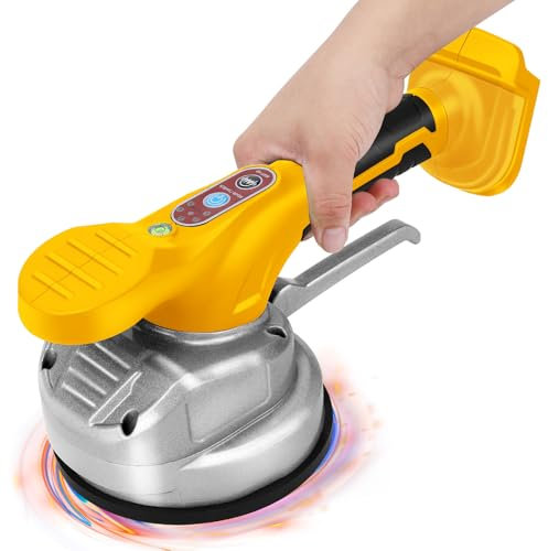 WingFly Vibratore per Piastrelle per Dewalt 18 V, 20 V, vibratore elettrico per piastrelle, ventosa da 13 mm, 6 marce Regolabile, 100 kg, adsorbimento per piastrelle da 30 a 240 cm