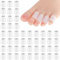 Gjinxi Silicone Toe Sleeves, 48 Pcs Soft Gel Protector Toe Cushions Cuttable Pinky Toe Sleeves Protectors Corn Protectors Pain Relief Toe Tube Pads for Hammer Toe Stubbed Toe Corns Calluses Protect