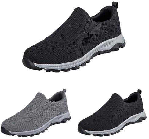 Non Slip Mens Work Shoes Mens Trainers With Memory Foam Comfortable Slip On Shoes Breathable Running Sneakers Lightweight Athletic Sneakers Shock Absorbing Climbing Shoe Air Cushion Trainers