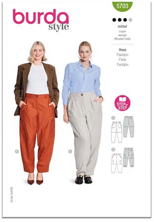 Burda Sewing Pattern X05703BURDA Burda Style Pattern 5703 Misses' Trousers 20-34 (46-60)