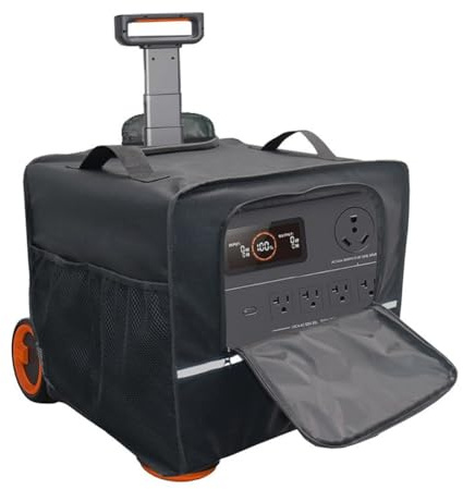 QOXEZY Housse imperméable Oxford 600D compatible avec les générateurs solaires EcoFlow (2 Plus 400 W, Explorer 4000 Plus, 3000 PRO 400 W) – Housse de protection anti-poussière avec poches pour câbles