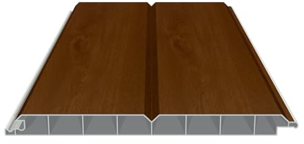 Juramondo MK Dach- & Fassadenprofil, PVC-Verkleidungssystem, Golden Oak, 200 x 17 mm, Gebäudeverkleidung (130 cm)