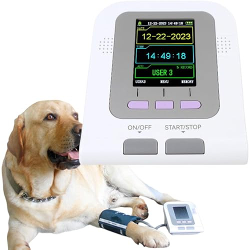 Veterinär-Blutdruckmessgerät, Digitale Blutdruckmanschette Für Tiere, 2,8-Zoll-LCD-Display, Mit 3 Manschetten, Elektronisches Blutdruckmessgerät, Für Hunde/Katzen/Haustierpflege