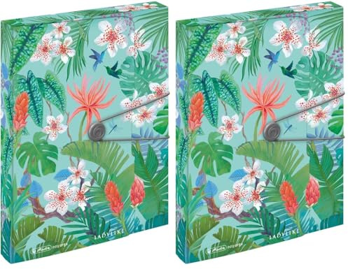 Herlitz Sammelbox A4, PP, Motiv: Ladylike Jungle, 1 Stück (Packung mit 2)