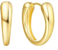 Tolldek Creole Hoop 9K/14K/18K Gelbgold Echt Gold, Klassiker Ohrringe, Frauen Ohrringe Gold Au750/ 585/375