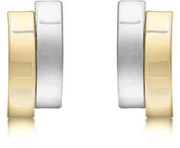 Carissima Gold Damen 2-tone Asymmetrisch Doppel Gewölbt Bars Ohrstecker 9k (375) Gold