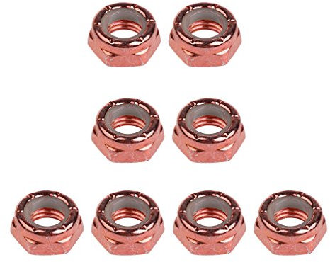 Unbekannt 8 x Muttern Set für Skateboard und Longboard Achsen - Schokolade