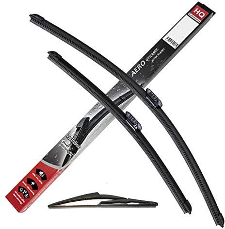 HQ Automotive Wiper Blades for Renault Captur (2016-2019) Front Rear Kit, Adf41-621|Hq11