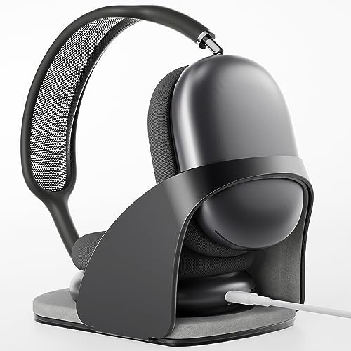 SUPERONE Headphone Stand Designed for AirPods Max, Headset Holder with Hibernating Base AirPods Max Stand Aluminum Alloy, Grey