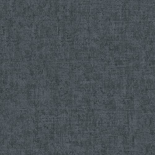 BRICOFLOR Papier peint intissé | Papier peint uni - Papier couloir - Gris, Noir / Anthracite | Taille 10,05 x 0,53 m = 5.33 m² BR373346P518GRY