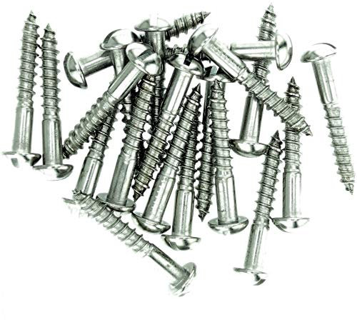 No.8 x 1.18 (4.0mm x 30mm) Slot Pan Wood Screw - Stainless Steel (A2) (Pack of 20)