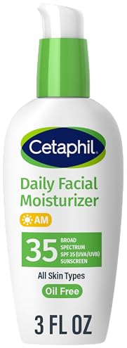 Cetaphil Face Moisturizer, Daily Oil Free Facial Moisturizer with SPF 35, For Dry or Oily Combination Sensitive Skin, Fragrance Free Face Lotion