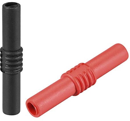sourcing map 4mm Banana Speaker Plug Female to Female Converter Jack Socket Connector 10A 4pcs Red Black