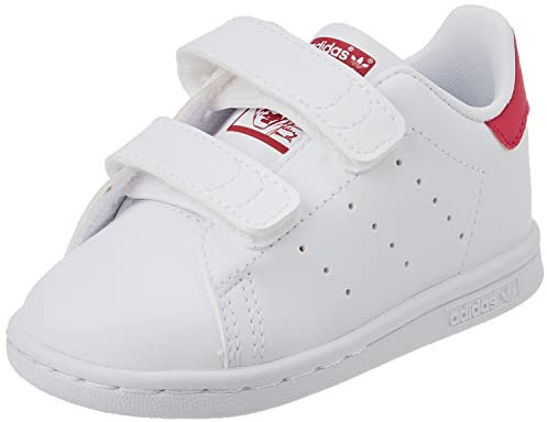Adidas Stan Smith CF I, Scarpe da Ginnastica Unisex - Bambini e Ragazzi, Bianco/Bianco/Rosa Intenso, 23 EU