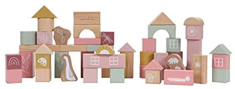Little Dutch 7018 Holz Bauklötze 50 Stück in Box Gans rosa - Little Goose