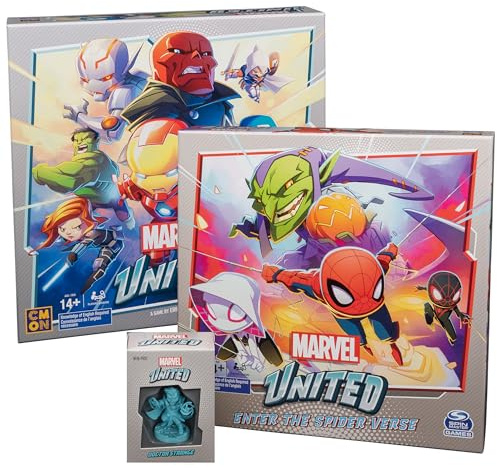Marvel United, Superhelden-Kartenstrategie-Brettspiel Comic Bundle mit Spiderman und Dr. Strange Erweiterung, für Erwachsene & Kinder ab 14 Jahren (Amazon Exclusive)