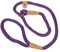 Dog & Field Lux Woven Slip Lead - Heather. 1.2m Slip Lead For Dogs, Soft Braided Rope Dog Lead With Brass Fittings & Leather Bindings. Training Lead For Dogs, No Collar Or Harness Needed, One Size