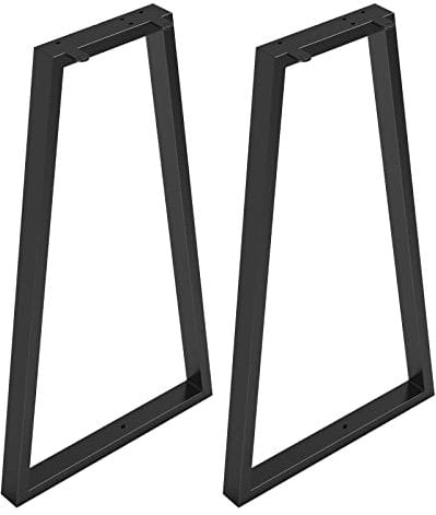 Signstek Pieds de Table trapézoïdaux Noirs de pour Meubles en métal, matériau en Fer Robuste et Design Moderne Industriel pour Table Basse, Bureau Moderne, Table de Chevet, Banc (71cm)