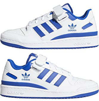 adidas Herren Forum Low Sneaker, FTWR White/FTWR White/Team royal Blue, 48 2/3 EU