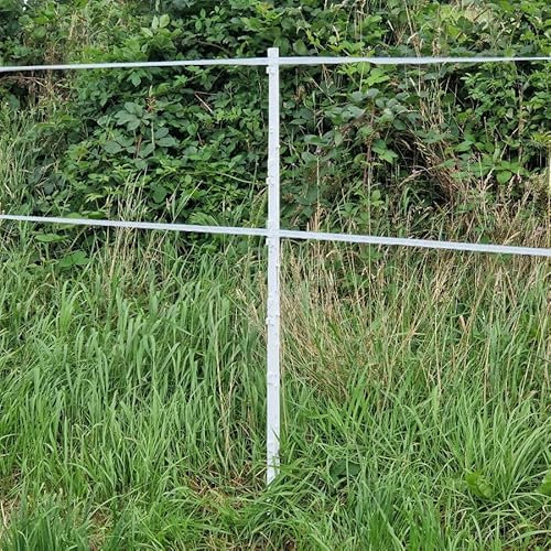 Doblit 156cm Poly Post Extra Tall 5FT Plastic Fencing Stake | Reinforced Mobile Electric Fence Poles Ideal for Horse Paddocks Equestrian (White, Pack of 80)