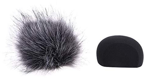 YO-HAPPY Mousse Micro Vent Couverture Fourrure Pare-Brise Manchon pour Zoom H5 H6 enregistreur Microphone