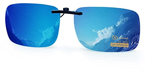 Goiteia Polarisierte Sonnenbrille Clip für Brillenträger - Sonnenbrille Zum Aufstecken Polarisiert, Sonnenbrillen Aufsatz Brille Damen Herren