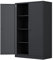 iJINGUR Metal Storage Cabinet with Locking Doors and 3 Adjustable Shelves, Lockable Steel Storage Cupboard for Home Office Garage Pantry (Black)