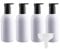 ZEOABSY 4 Stück Leere Weiß Flaschen aus PET-Kunststoff 300 ml Leere Flaschen Seifenspender Lotionspender Badzubehör mit Weißen Lotion-Pumpen + 1 x Trichter