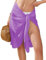 Ekouaer Damen Sarongs Kurz Sheer Bikini Rock Wrap Strand Pareo Chiffon Badeanzug Cover Up S-XXL, Flieder, Medium