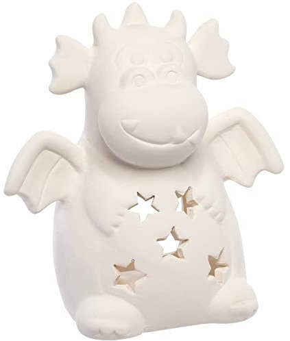 Baker Ross Dragon Ceramic Tealight Holders - Box of 3, Chinese New Year Crafts for Kids (FC220)