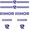8 Adesivi Rimor per Camper - Adesivi per camper - Colore Blu, Rosso, Grigio - Rimor - Accessori per camper - Decalcomanie per Camper - Adesivi in Vinile (Blu)