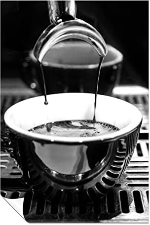Panther Print Fine Art Prints Black & White The art of making Espresso Coffee Artistic Unframed Poster, Pictures for Home Walls, Bedroom, Living Room & Bathroom Decor 46x31cm (18x12in)