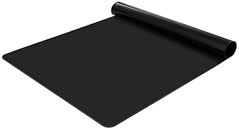 KitchenRaku Extra Large Silicone Mat for Kitchen Worktop Protector, Nonstick Heat Resistant Countertop Mat, Nonskid Placemat, Craft Mat, Table Mat, Black, 1PCS;70x50cm