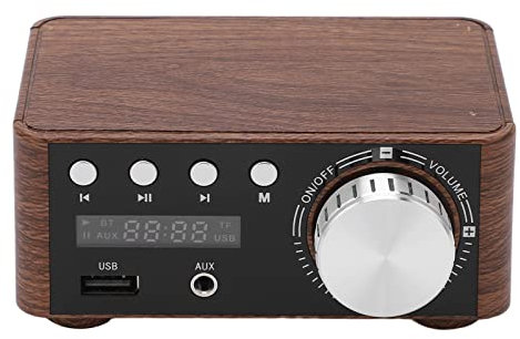 Mini Amplificador de Potencia Bluetooth 5.0 DC9V-24V Canales Duales de 50 W 2.0 Estéreo HiFi Digital Amp Altavoz Doméstico USB con Entrada USB para Altavoz Estéreo HiFi Doméstico