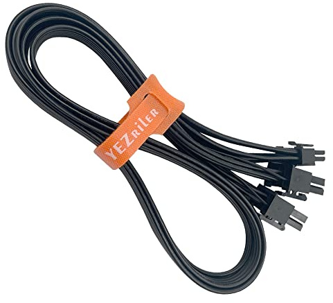 YEZriler 16 Pin(12+4) to 2X CPU 8 Pin GPU Cable Compatible with GPU 3090Ti RTX 4080 4090 for Corsair Modular PSUs 25.2-inch(64cm) Black