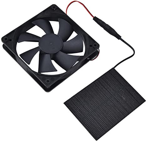 Kit de ventilador de panel solar, juego de ventilador solar pequeño resistente a la intemperie fácil de instalar para invernaderos
