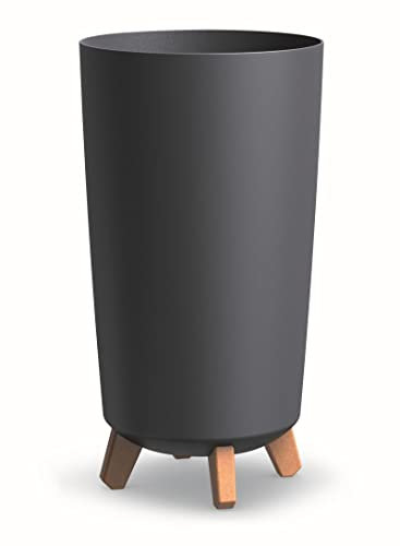 Blumentopf Blumenkübel mit Füßen Pflanzkübel Gracia Slim Rund Übertopf Matt Pflanztopf (Höhe 44,5cm, Anthrazit)