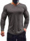 Muhshoiy Men's Slim Fit Muscle Shirt V Neck Short & Long Sleeve Sport T-Shirt Underwear Casual Tee Stretch Solid Athletic Shirts/Grey/XL