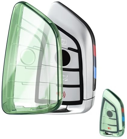 OFFCURVE Coque Cle Transparent Couvre Clé Cache Clef, Etui a Cles Étui à Clés Voiture pour BMW Series 1/2/3/4/5/6/7/8 X1 X2 X3 X4 X5 X6 X7 X5M X6M