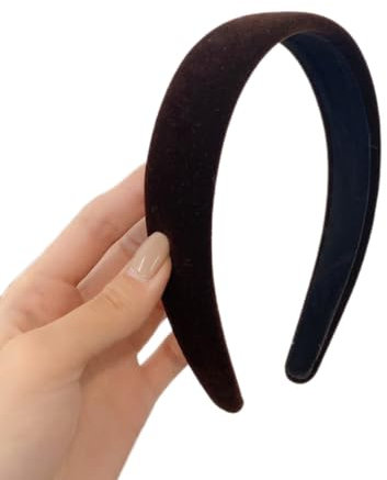 1 Stück Damen Haarreif Samt Stirnbänder Vintage Haar Accessoires Haarband Haarreifen Stirnband Kopfband Stirnreifen Haarschmuck Kopfbedeckung für Tägliches Tragen für Frauen Mädchen,Braun