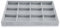 Papten Schmucktablett stapelbar aus Samt, Schmuckaufbewahrung Schublade Schmuckeinsatz Organizer 12 Fächer Schmuck Display für Halskette Armband(Grau)
