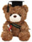 KEELYY Plüschbär Zum Schulabschluss - Teddybär Plüschtier Mit Diplom Und Doktorhut - Geschenk Zur Abschlussfeier, Bachelor Abschluss, Bestandene Prüfung