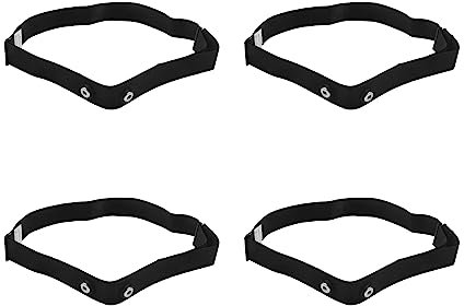 ISTOVO 4X Sangle de Ceinture Pectorale pour pour Moniteur de Fréquence Cardiaque Sans Fil de Sport, Noir