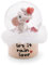 NICI Schüttelkugel Love Elefant hellgrau 6,5cm grau - Schneekugel, Glimmerkugel- Tolle Geschenkidee