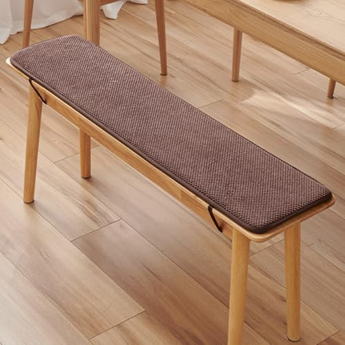 AmphaDeco Outdoor Bankauflage Stuhlkissen Bankkissen, Waschbar rutschfeste Sitzkissen Gartenbank, Sitzpolster für Bürostuhl Indoor Terrasse,Kaffee,40x120cm
